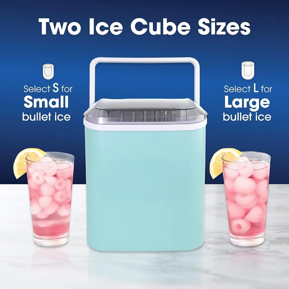 HAOYUNMA-Máquina Automática Portátil Elétrica Bancada Ice Maker com Alça, Perfeito para Bebidas Misturadas, 26 Libras em 24 Horas