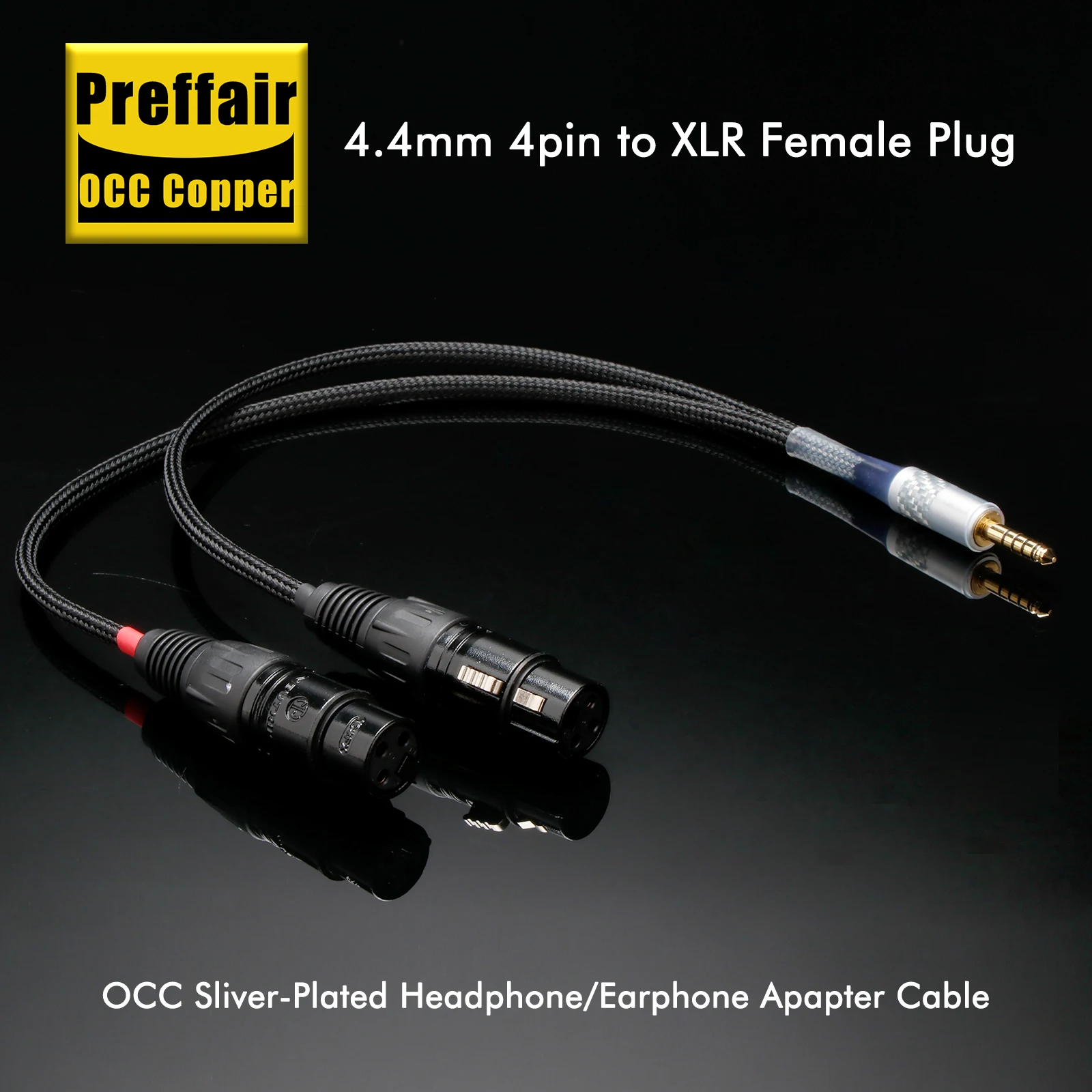 Preffair 8-adriges 4,4-mm-Stecker auf Dual 3-Pin XLR Buchse Audio-Adapterkabel für Audio-/Video-Systeme – Detail 4