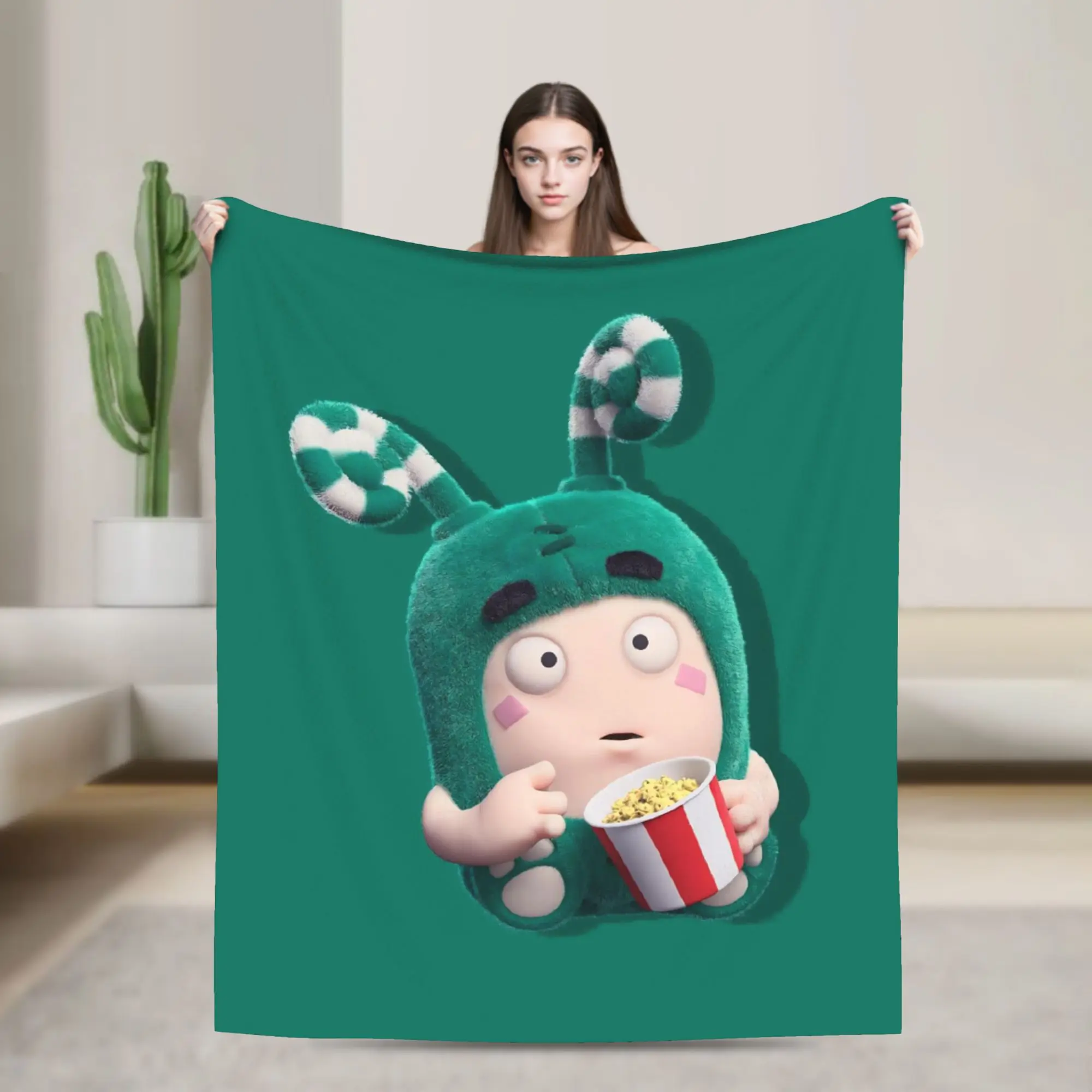 Oddbodse Animated Comedy Fleece Blankets Zee Awesome Throw Blankets for Bed Sofa Couch 150*125cm Rug Piece