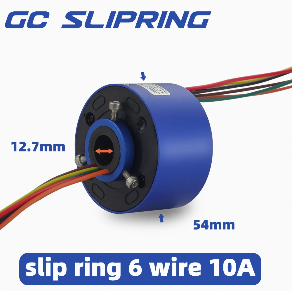 

slip rings Through hole slip ring 12.7mm6 circuit 10A electric slip ring electric ring collector ring conductive ring electric