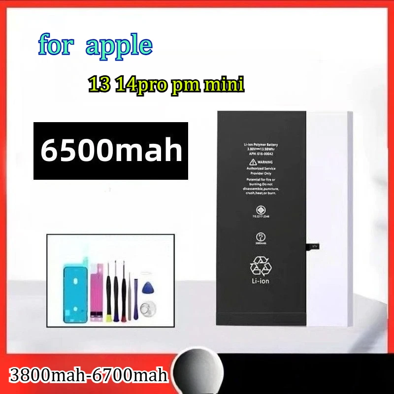 

6700mAh Suitable for Apple Batteries 14 Large Capacity 13/13pm/14 Batteries 13MAX/14pro/large Capacity Mobile Phone Batteries
