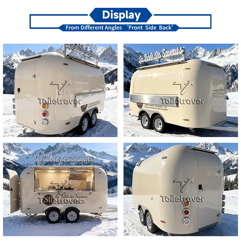 Factory Price Food Truck Trailer Fully Loaded Outdoor Vending Cart Commercial Concession Trailer Mobile Kitchen for Sale