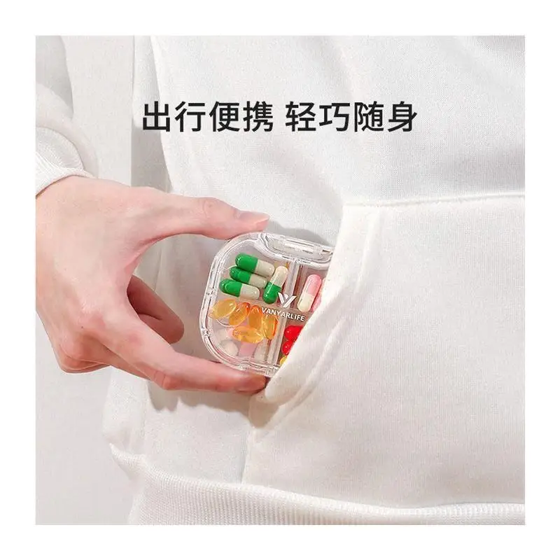 일일 세 끼용 소형 휴대용 약통, 미니 여행용, 밀폐 및 방습, 주간 약 보관함