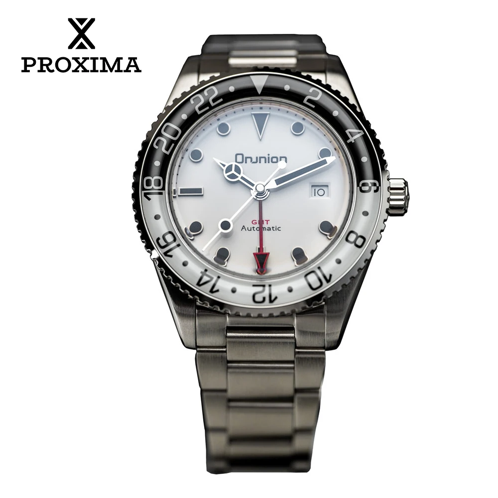 Proxima PX1702 39mm GMT 6460 Luxury Style Men Automatic Mechanical Watch Luminous Bidirectional Bezel Sapphire 20Bar Clock