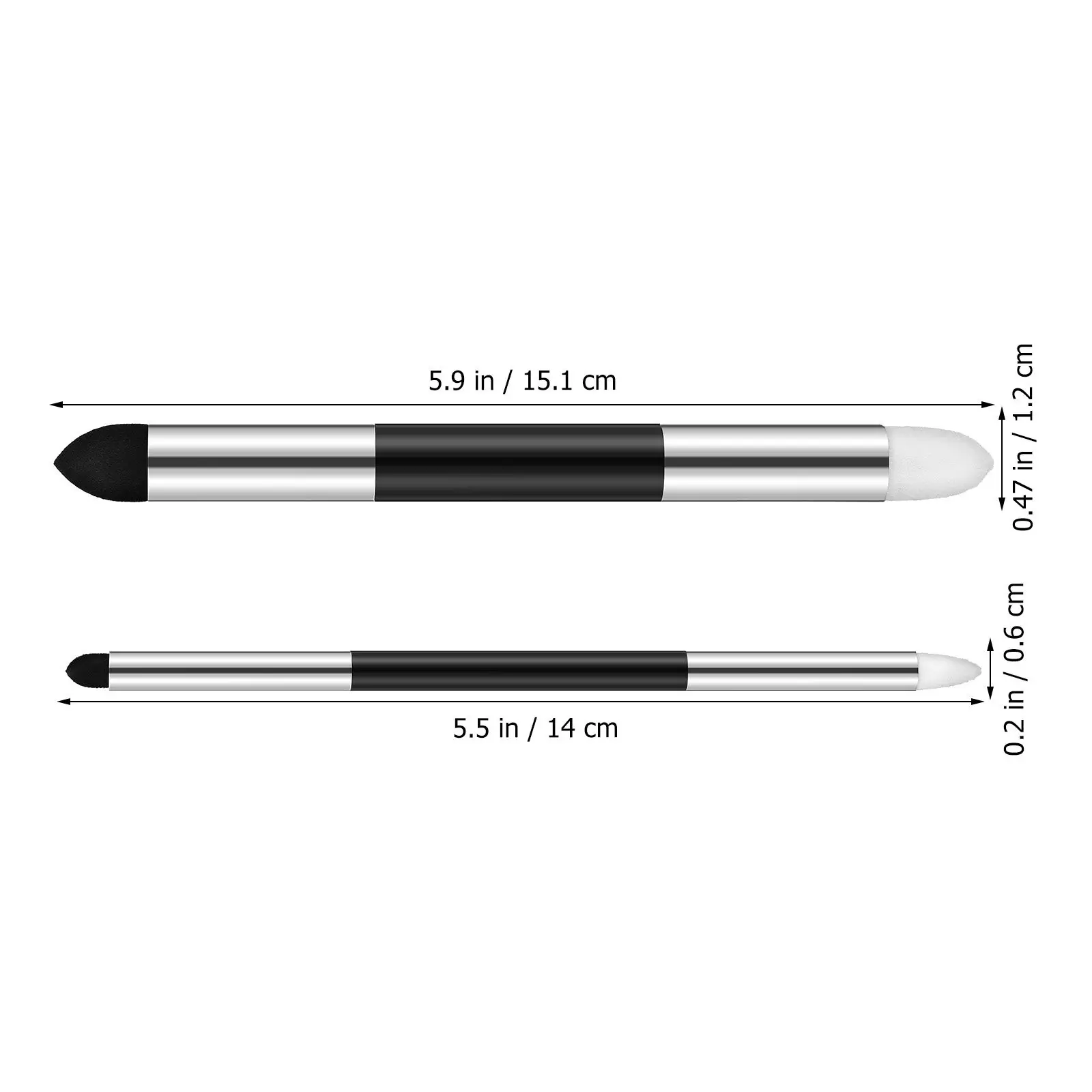 1Set Artist Highlight Tool Washable Blending Sponge Pencil Dual Tip Reusable Sketch Wipe Shadow Detail Blender for School Studio