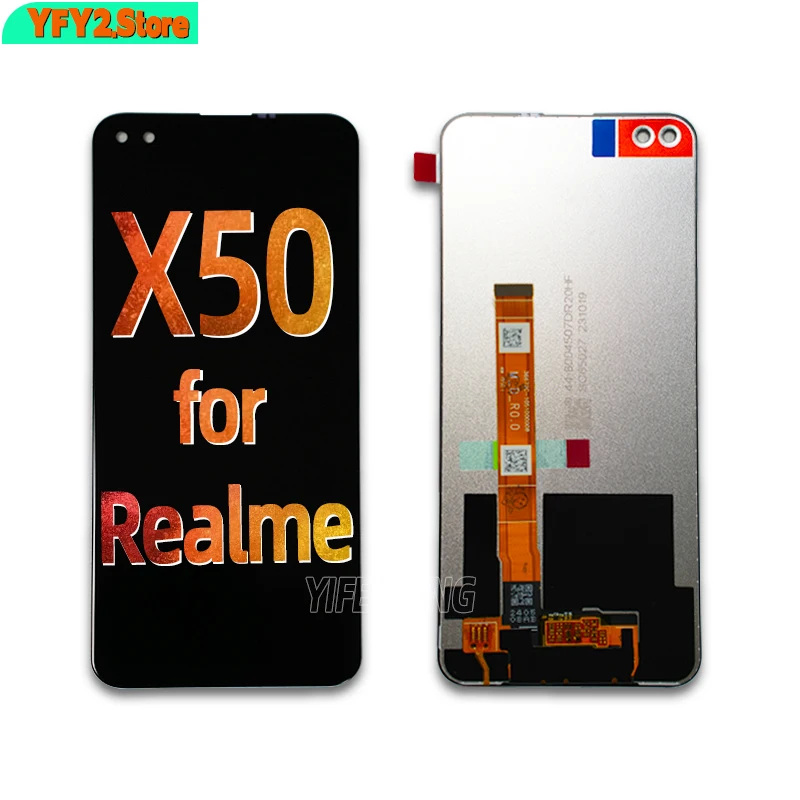 

100% A quality 6.57" For Oppo Realme X50 LCD RMX2144 Display With Frame Touch Replacement Assembly Digitizer Screen Panel