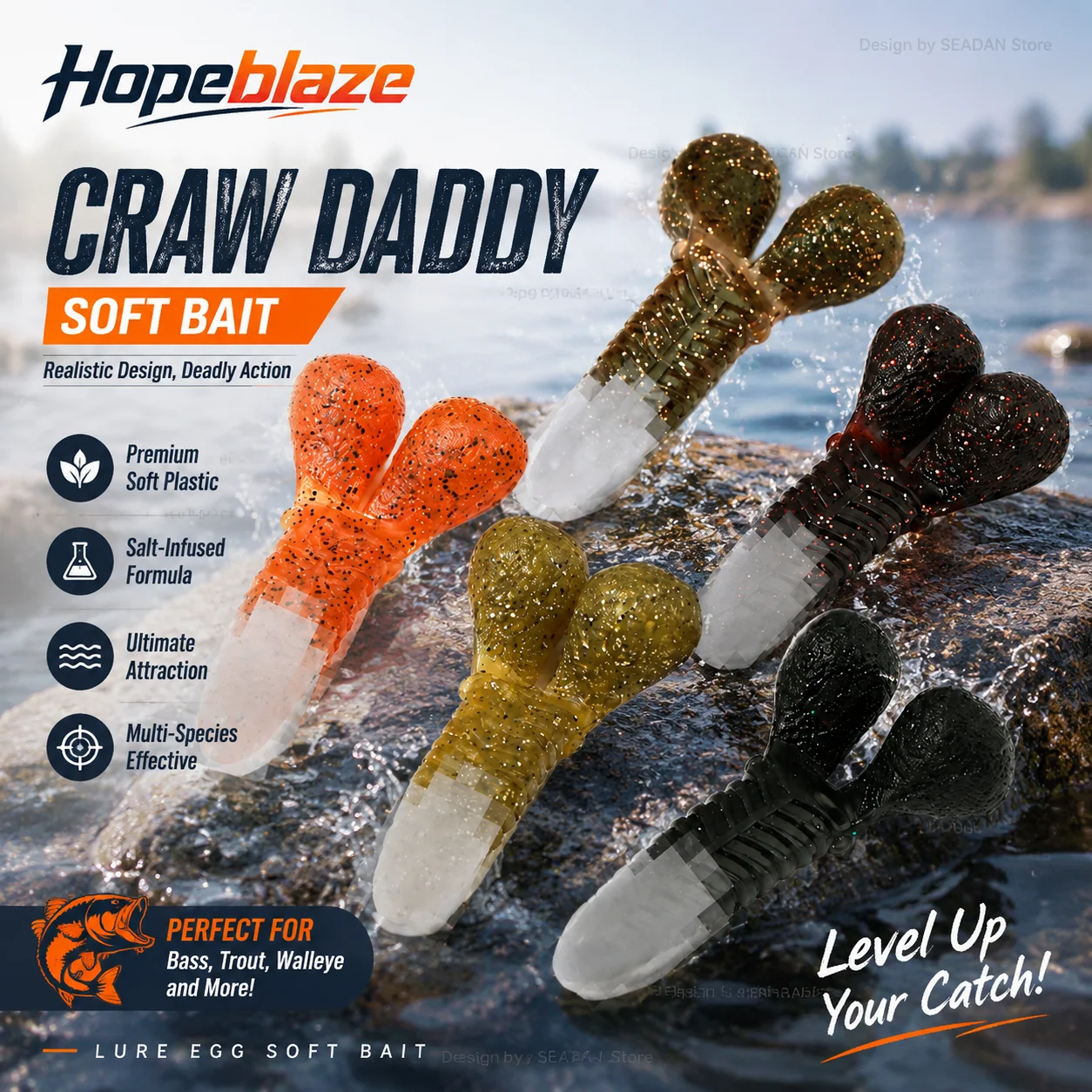 Señuelo de pesca DICK de 55 mm y 6 g, 7 piezas, cebo blando de PVC de alta flexibilidad con chip brillante incorporado para pesca de lubina, cabeza de serpiente y pez mandarín en agua dulce.