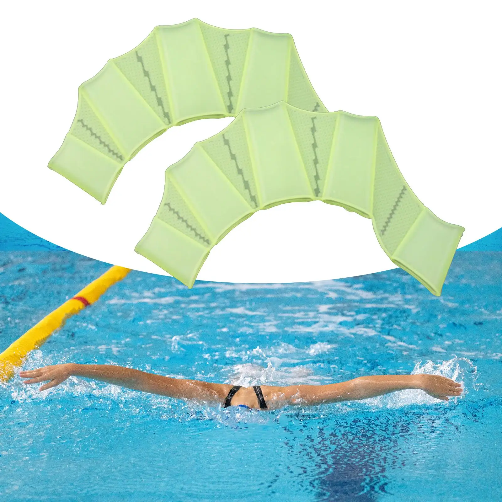 2-4 pieces of swimming hand fins, swimming gloves for diving, swimming in