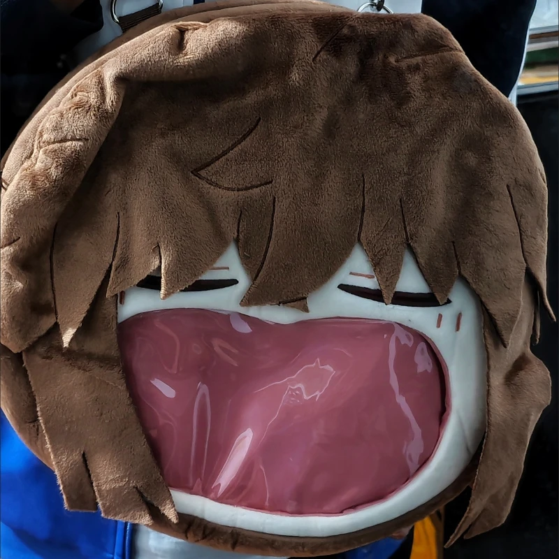 الجملة أنيمي دور فتاة أنيتا هايلي Kawaii تأثيري على ظهره Itabag لوليتا المرأة DIY مضحك الوجه شفافة حقيبة كتف هدية