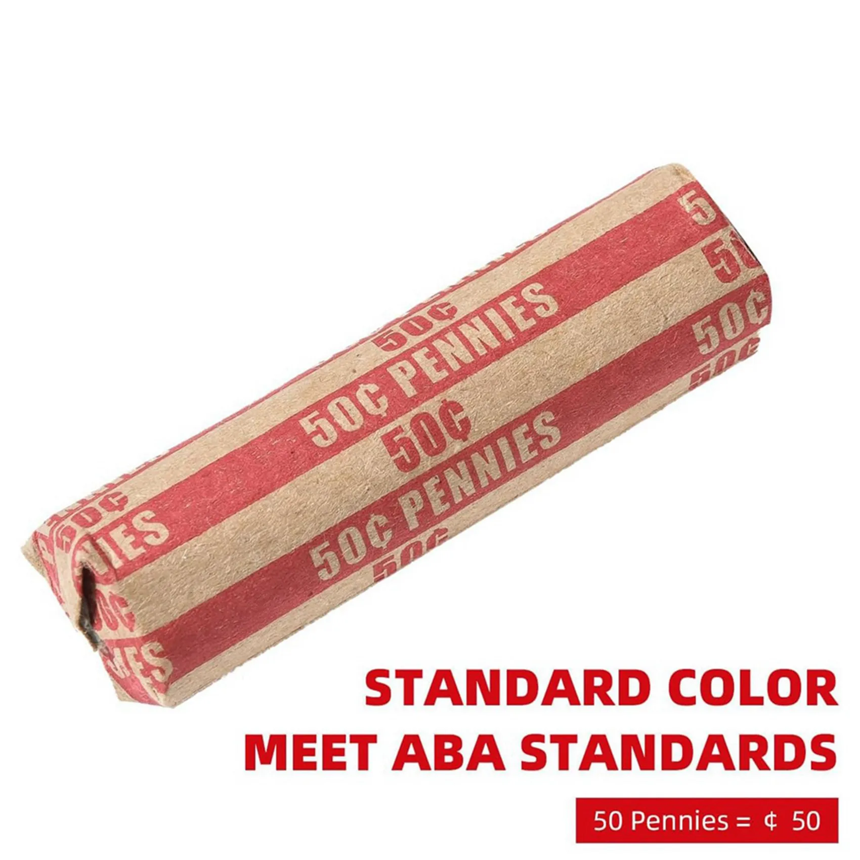 

NEW-Penny Coin Wrappers Penny Sleeves Flat Penny Rolls Wrappers 300PCS