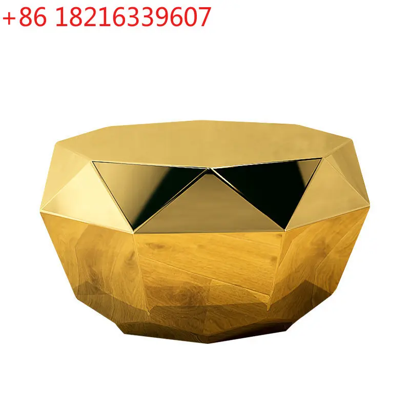 YAO light luxury stainless steel diamond coffee table modern creative fashion living room hotel sales department round