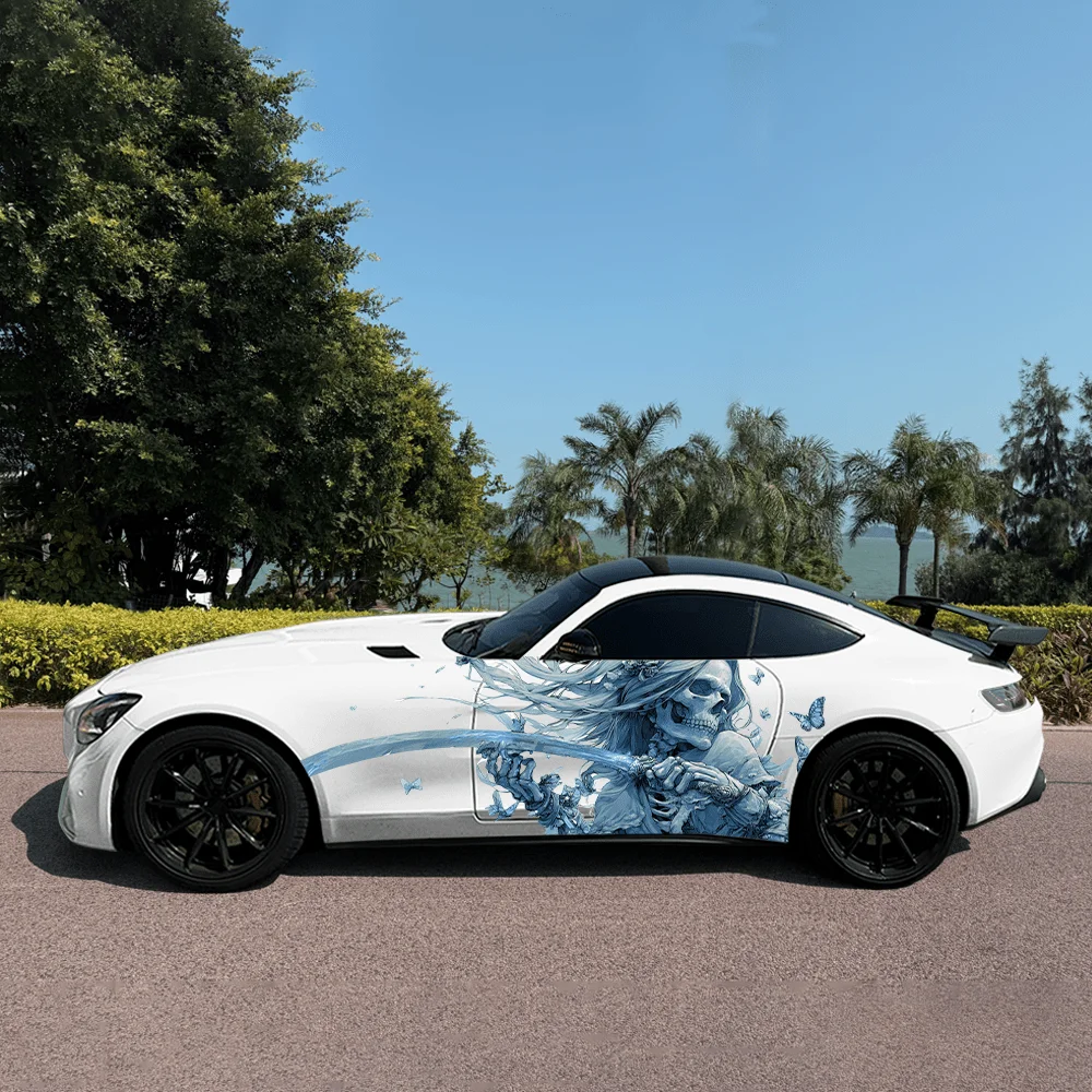 

Длинные волосы, скелет, меч, автомобильные виниловые наклейки, самоклеящаяся наклейка из ПВХ, подходит для грузовиков, внедорожников, декор, автоаксессуары, подарок