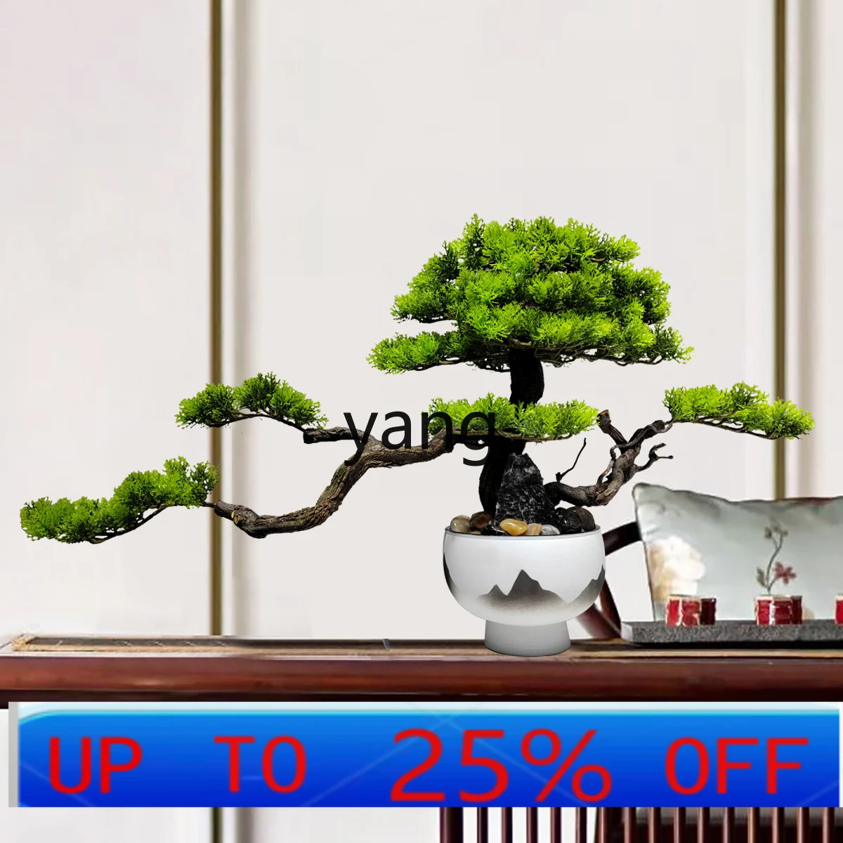 

lhh new Chinese Zen white ceramic flower ware welcome pine entrance decoration