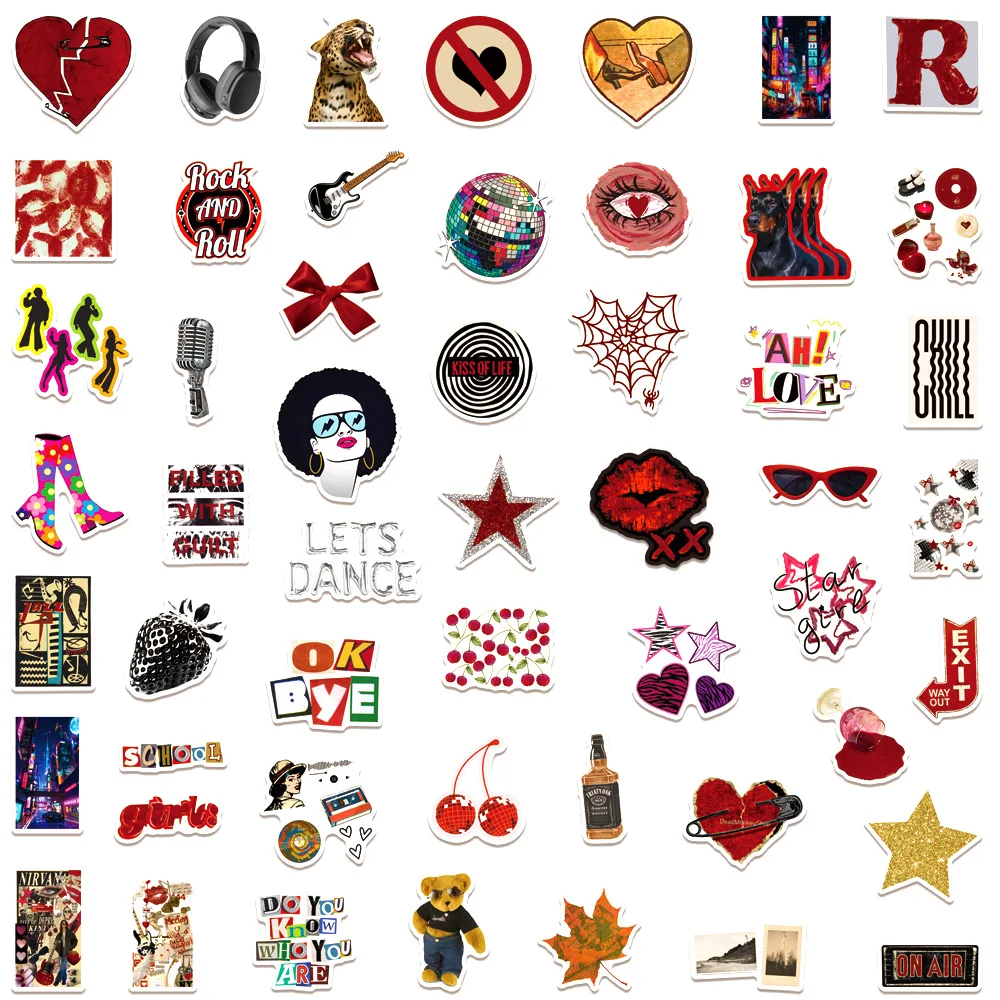 10/50PCS Downtown Y2K Girls Stickers Cartoon DIY Decoration Kids Toys Girl Gift Graffiti Decals Laptop Phone Guitar Car Bike Toy