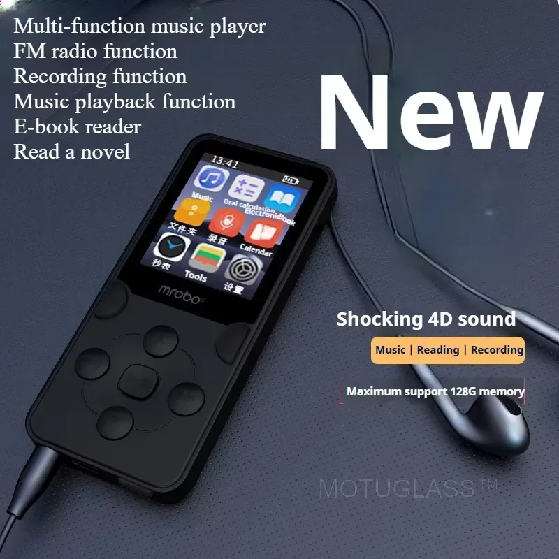 Portable Music Player Bluetooth 1.8 Inch Screen HIFI FM Radio Recording Sports