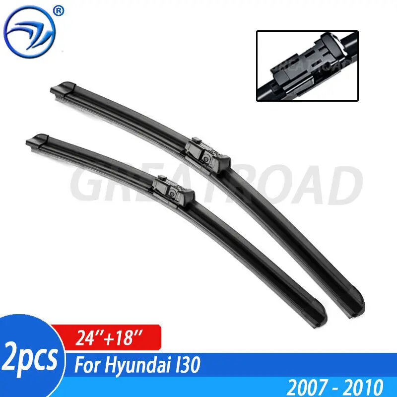 Wiper LHD Front Wiper Blades For Hyundai I30 2007 - 2010 Windshield Windscreen Front Window 24''+18'' ( Not U type )