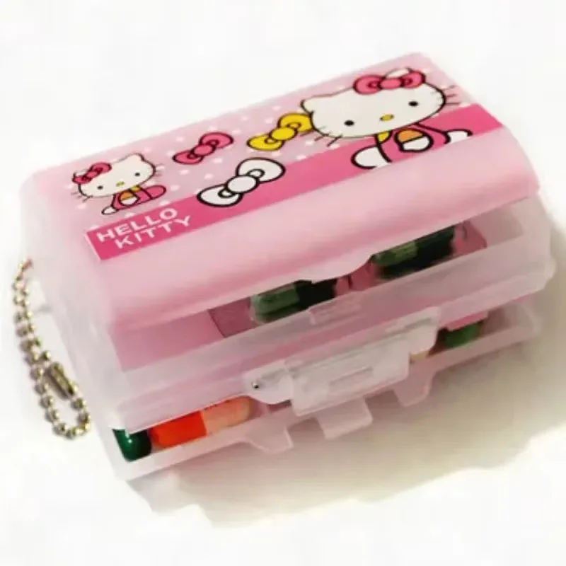l Box Seven Compartment  Storage Box Travel Portable Double Layer Medicine Box Gift