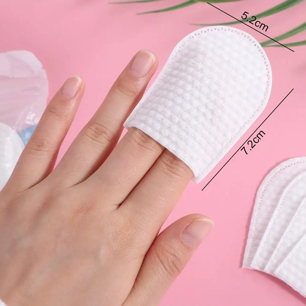 120pcs/bag Puff U-shaped Pocket Cotton Pad Soft Hand Insert Make Up Removing Cotton Durable Disposable Cosmetic Pads Travel