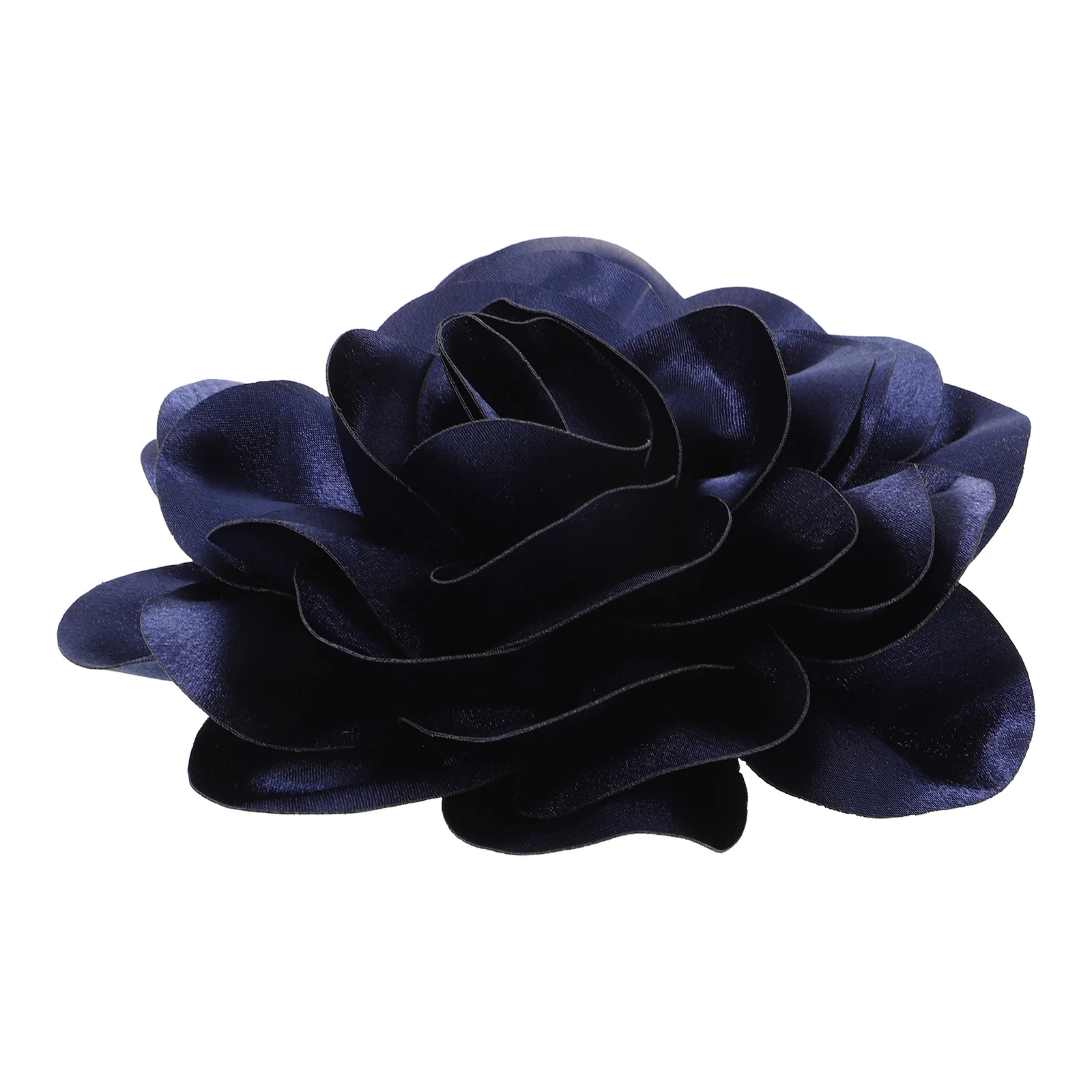 Spilla grande con fiore in seta da 19 cm Spilla blu per accessori per abiti da donna Spille decorative per corpetto da sposa per feste