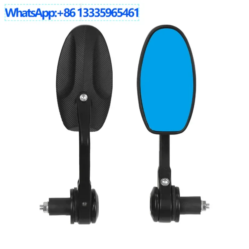 

4PCS Motorcycle rearview mirror die-castingaluminum alloyhandlebar reversing mirror22mm oval handlebar mirror universalreflector