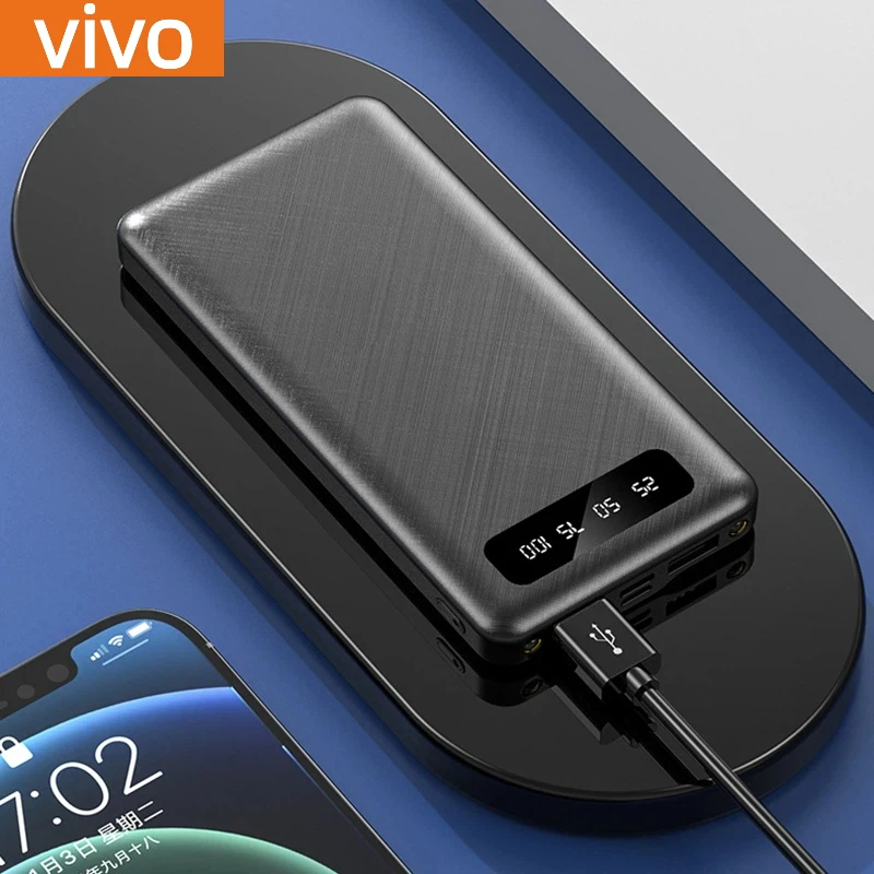 VIVO 200000mAh قوة البنك 120W سوبر شحن سريع البطارية عالية السعة شاشة ديجيتال قوة البنك آيفون سامسونج هواوي