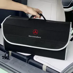 Caja organizadora de maletero de coche de gran capacidad, bolsa plegable de almacenamiento de herramientas multiusos para MERCEDES BENZ AMG W108 W124 W190 W202 W221 CLA