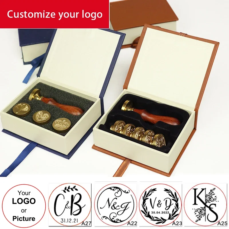 Частная печать на заказ, печать, логотип, Подарочная коробка, набор, ретро печать, изображение на заказ, несколько размеров, лаковая печать, металлическая головка