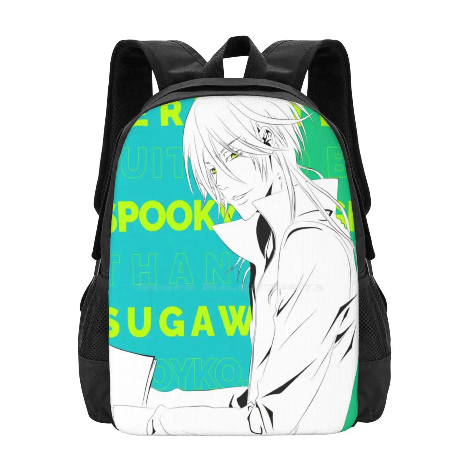 

Psycho Pass Teen College Student Backpack Pattern Design Bags Anime Manga Psychopass Tokyopop Toeianimation Makishima Neon