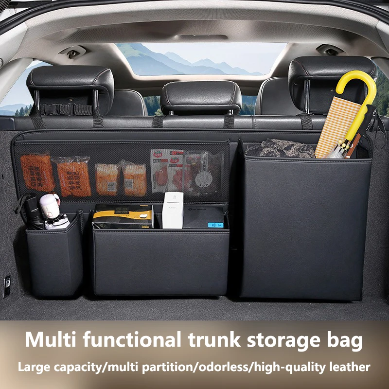 Universal Car Trunk Storage Box Large Capacity Rear Seat Multifunctional Versatile Car Storage Bag for Vehicle Organization