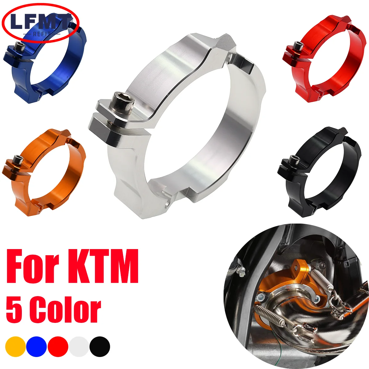 

CNC Motorcycle Exhaust Tip Muffler Pipe Clamp With Flanges For KTM 250/300 EXC/XC/SX/XCW Husqvarna TE/TC/TX GasGas EX EC MC 2023