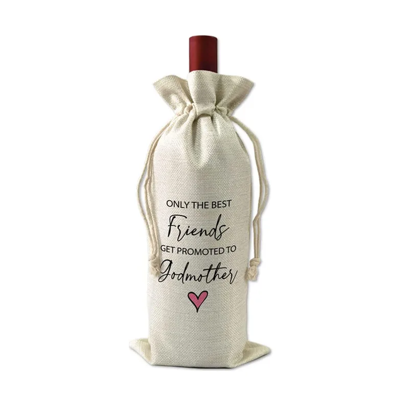 Godmother Proposal Gift, Godmother Gifts from Godchild, Godparents Gift, Wine Bag Gift, Only The Best Friends Get Promoted to Go