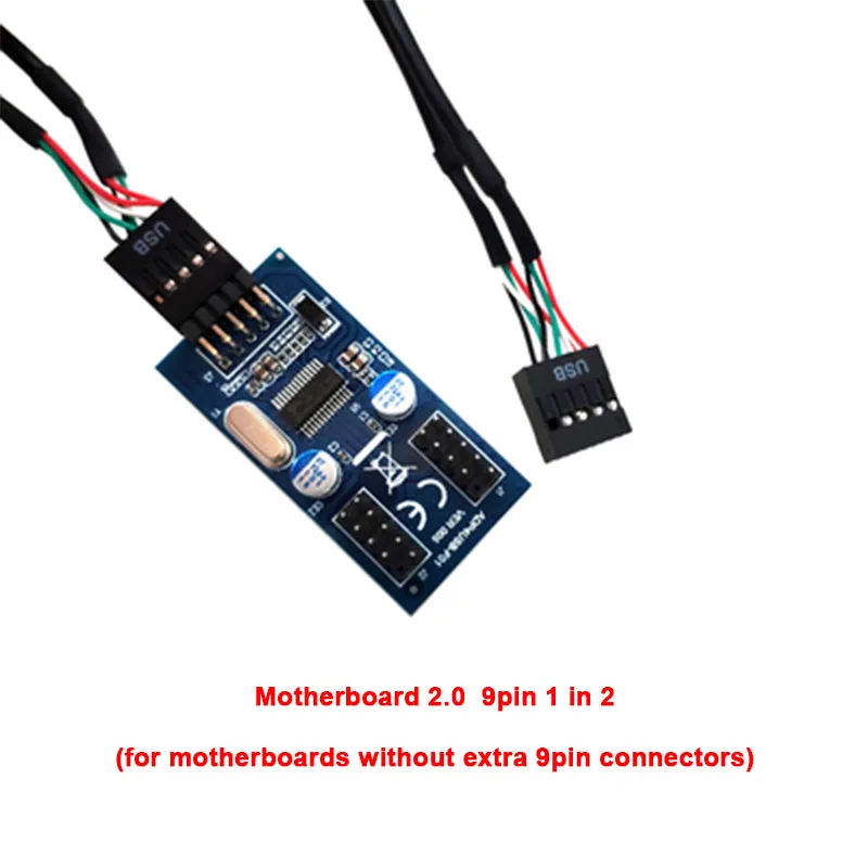 1080P/4K DP to HDMI Adapter Connector,MINI.HDMI cable,USB 2.0 Motherboard 9pin 1 in 2 Splitter,DIY Computer Accessries