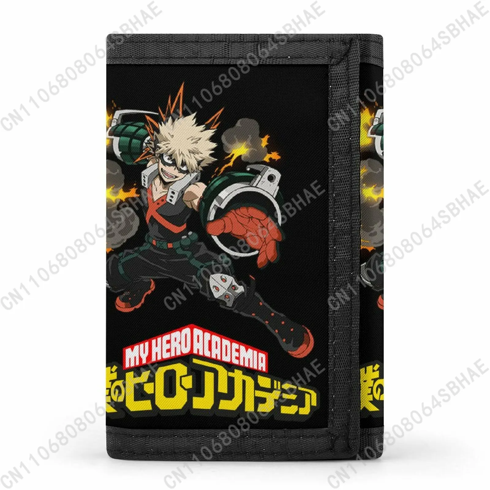 

My Hero Academia Bakugo Katsuki Trendy Tri Fold Wallet Teenage Girls Boys Slim 3 Fold Card Personalized Pattern Purse for School