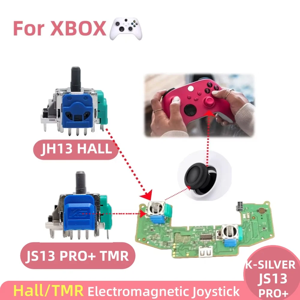 

2-10pcs Hall/TMR Electromagnetic Joystick New Anti-Drift Joystick for Xbox One Xbox Series XSS XSX Hall Effect Magnetic Joystick