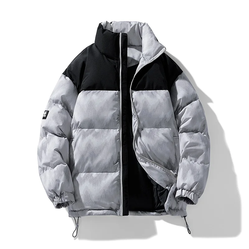 

2025 New Women and Men's Stand Collar Puffer Cotton Jacket Winter Unisex Thickened Warm Streetwear Quilted Parka Coat
