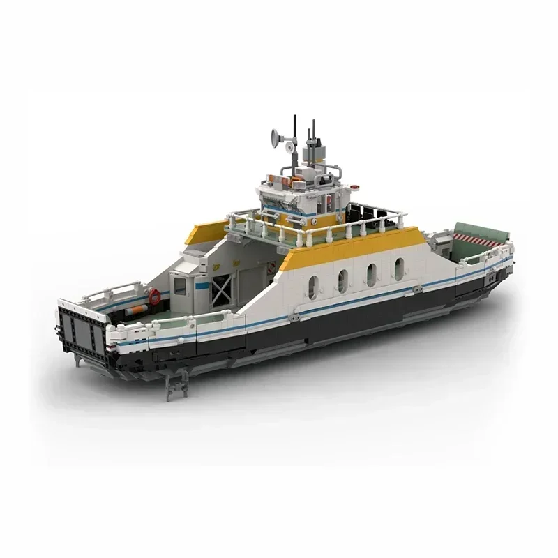Klocki konstrukcyjne Moc Urban Port Model Statku Średniej Wielkości Autobus na Kołach Technologia Modułowe Klocki Prezent Zabawki Świąteczne Zestawy DIY Montaż