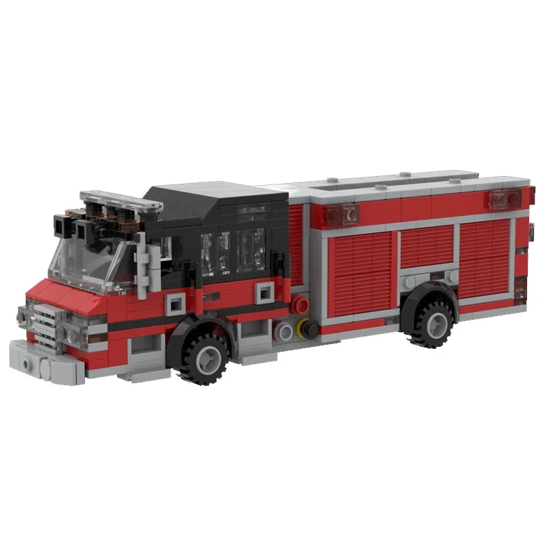 MOC ビルディングブロック救急車消防車モデルクリエイティブ組立おもちゃセットギフト男の子の誕生日ホリデー