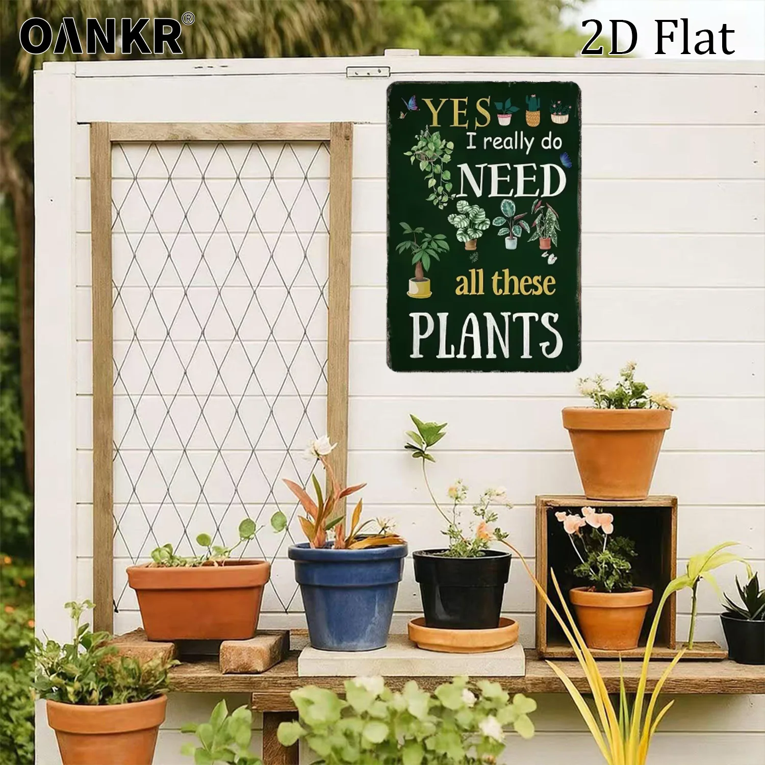 Funny Gardening Quote Metal Tin Sign Yes I Really Do Need All These Plants Vintage Plant Lover Wall Art for Home Greenhouse Farm