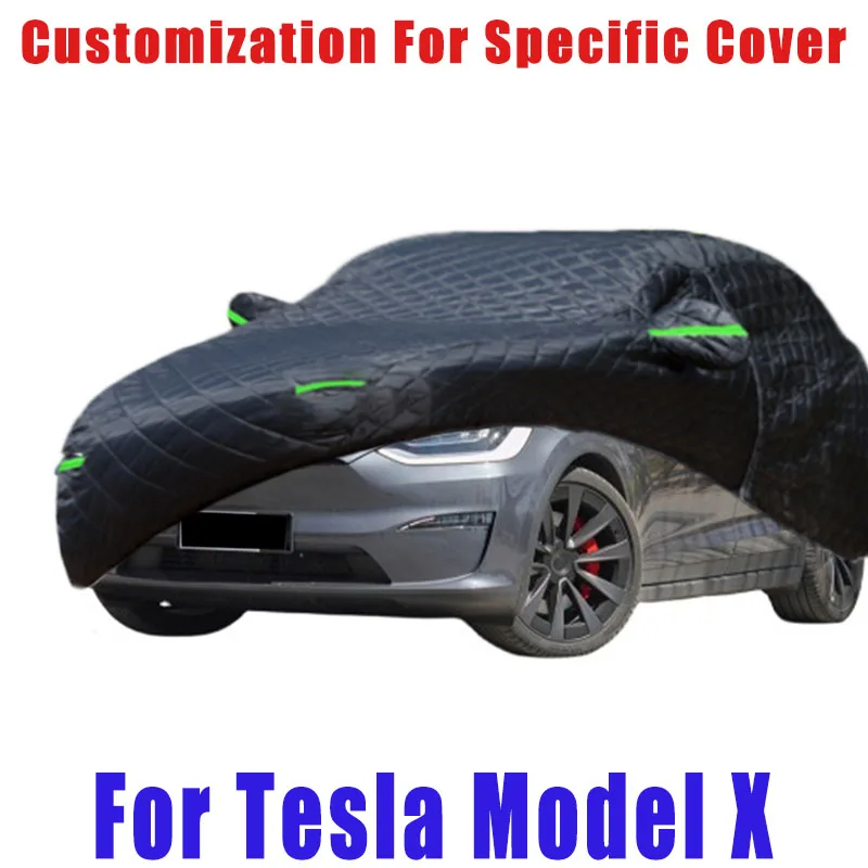 For Tesla Model X Hail prevention cover auto rain protection, scratch protection, paint peeling protection, car Snow prevention