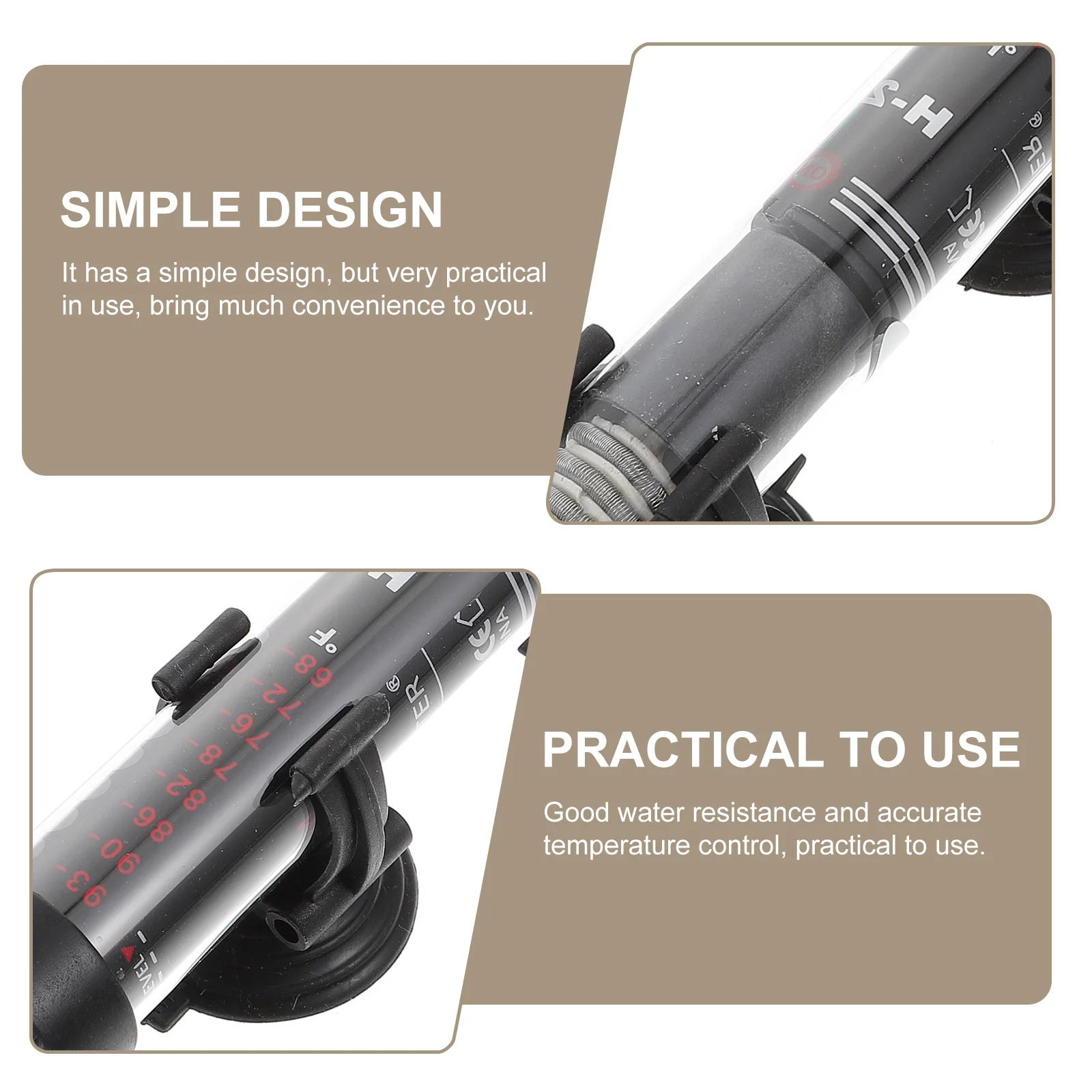 

50W Submersible Aquarium Heater Fish Tank Heating Rod Adjustable Temperature Controller Pet Supplies Waterproof Heaters