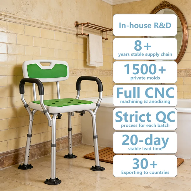 

Simplywalk Aluminum Alloy 200KG Bath Shower Chair Portable Bathtub Supplies UKCA Distributor Support