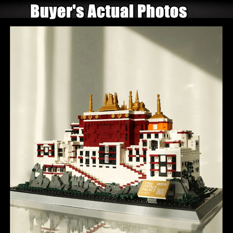 Creative Collection Assembly Bricks Model Of Scenic Spots In Potala Palace, Tibet Building Blocks Toys Gifts For Adult