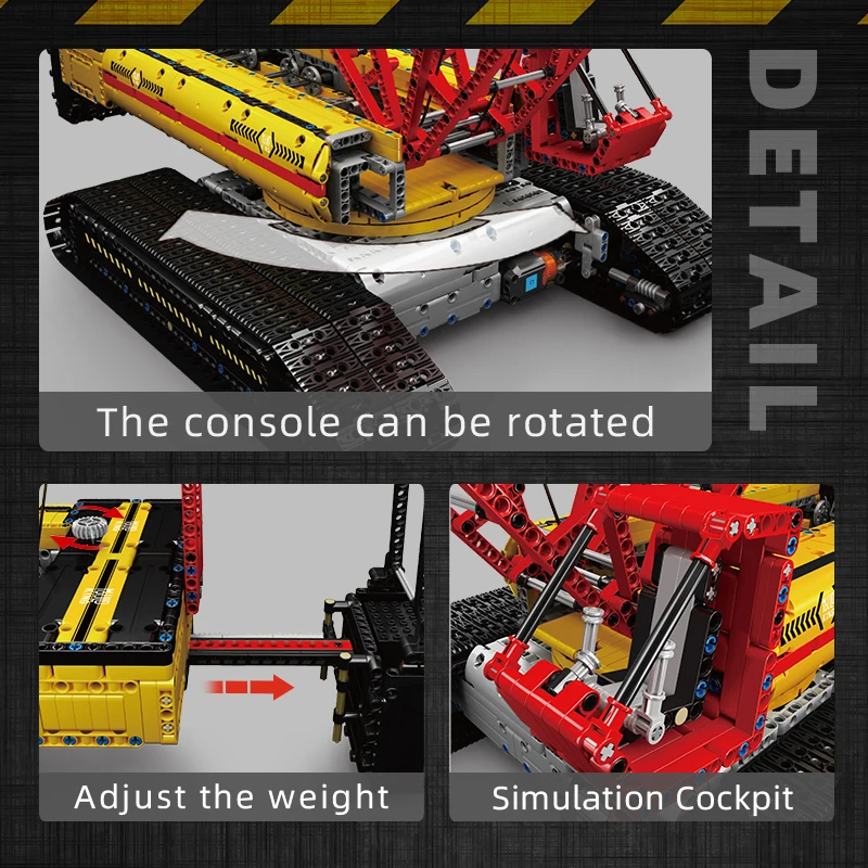 Mold King 17015 Technische Auto Speelgoed De RC Rupskraan LR13000 Bouwsteen Montage Vrachtwagen Baksteen Set Kinderen Kerstcadeau