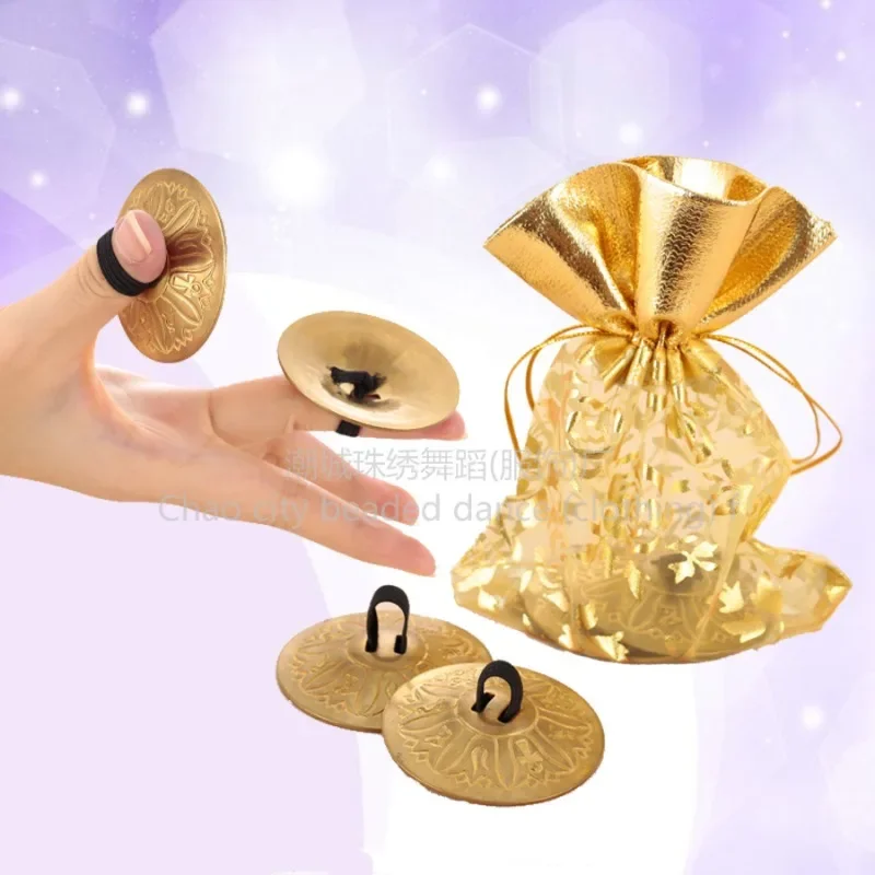 Copper Finger Small Finger  Belly Dancing Mini Cymbals Musical Instrument Saucers