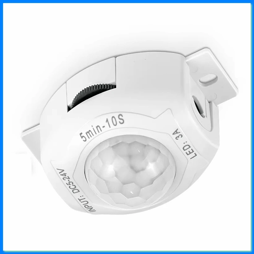Adjustable Timer Smart PIR Motion Sensor Light Switch Automatic Movement Detector DC5-24V Suitable for Kitchen-ABFB