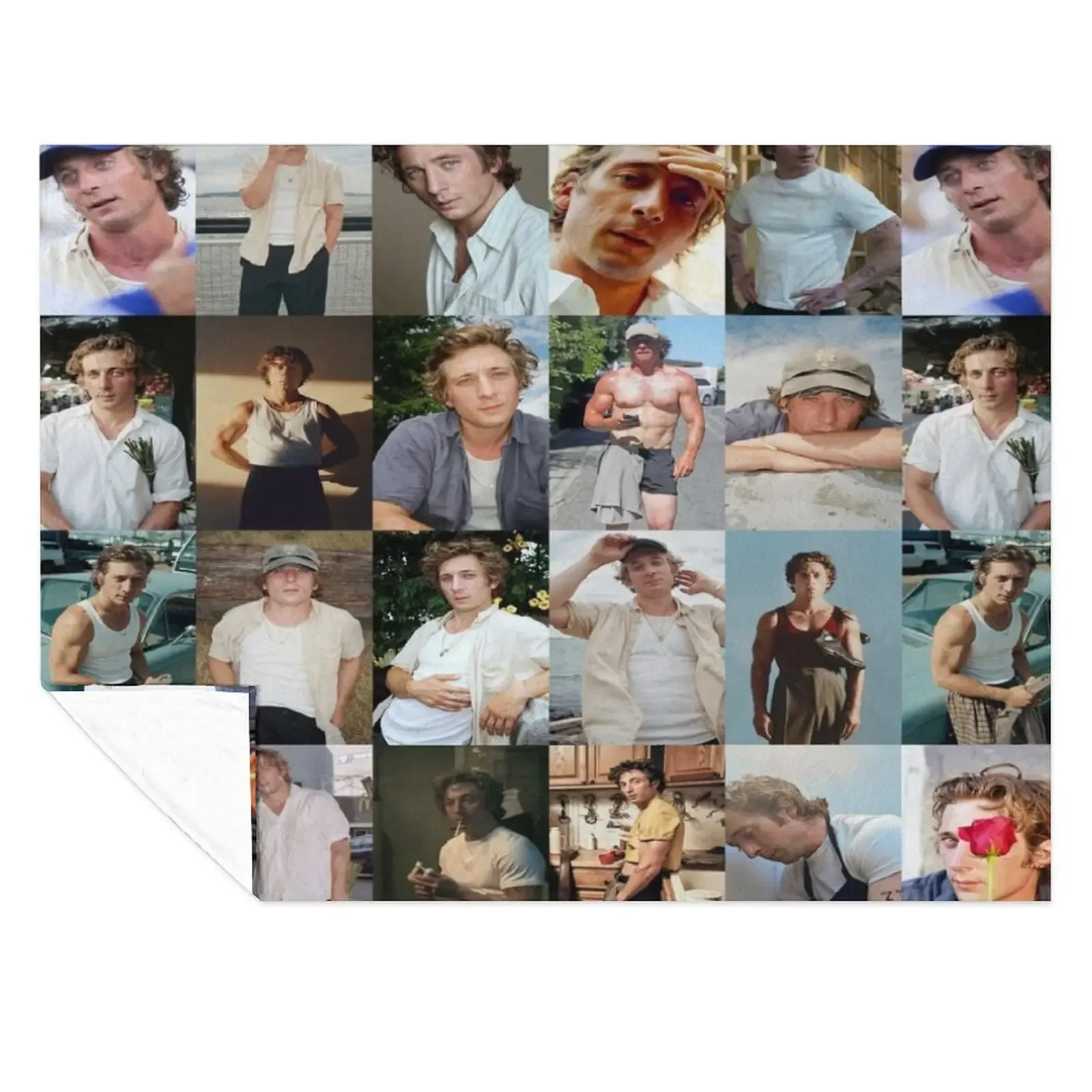 

Jeremy Allen White Throw Blanket Warm cosplay anime Cute Custom Blankets