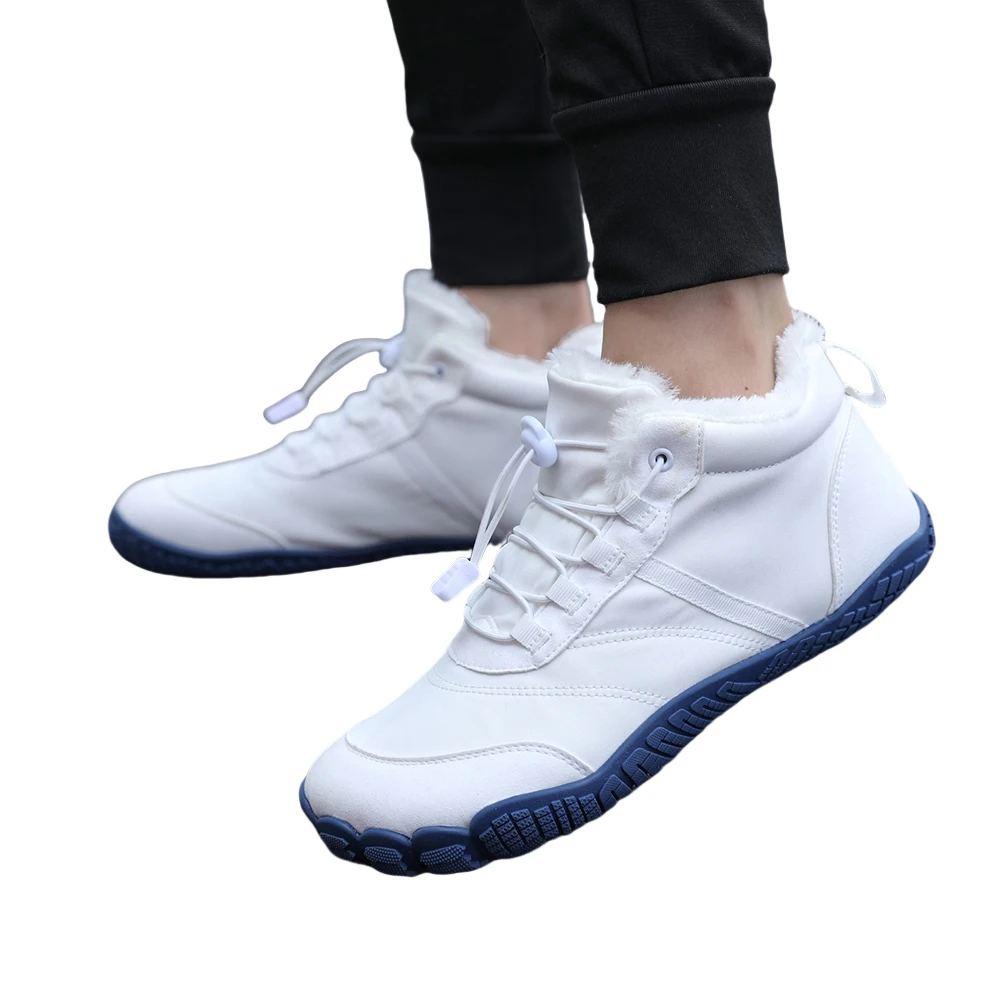 

Winter Snow Boots Barefoot Hiking Shoes Waterproof Warm Lined Booties Anti Slip Minimalist Five Finger Boots for Outdoor Travel
