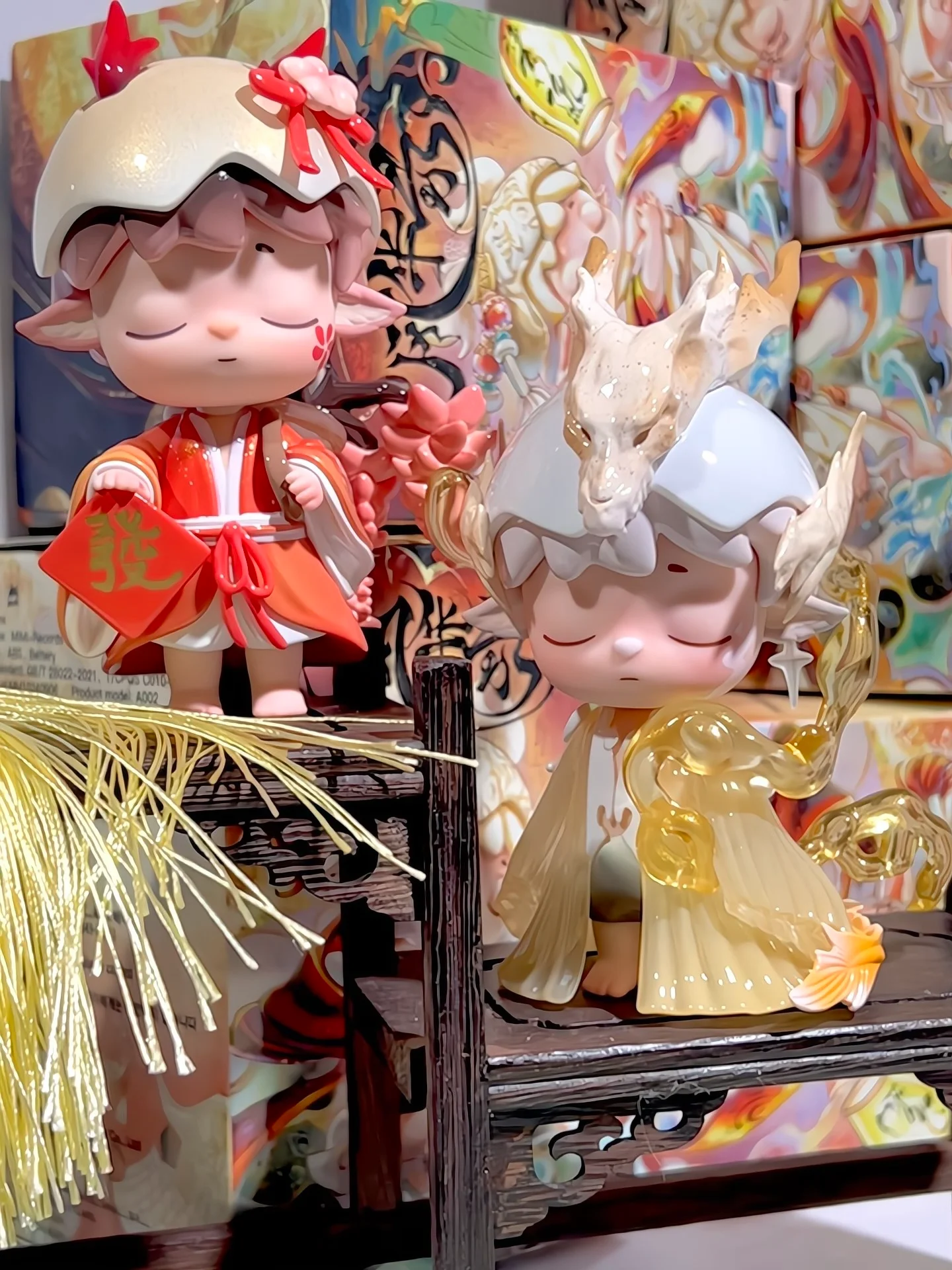 Heyone Mimi Fenghua Lu ใหม่สไตล์แห่งชาติ Series กล่องตาบอด Holy Angel Halo สาวเดสก์ท็อปเครื่องประดับ Handmade ลึกลับกล่องของขวัญ