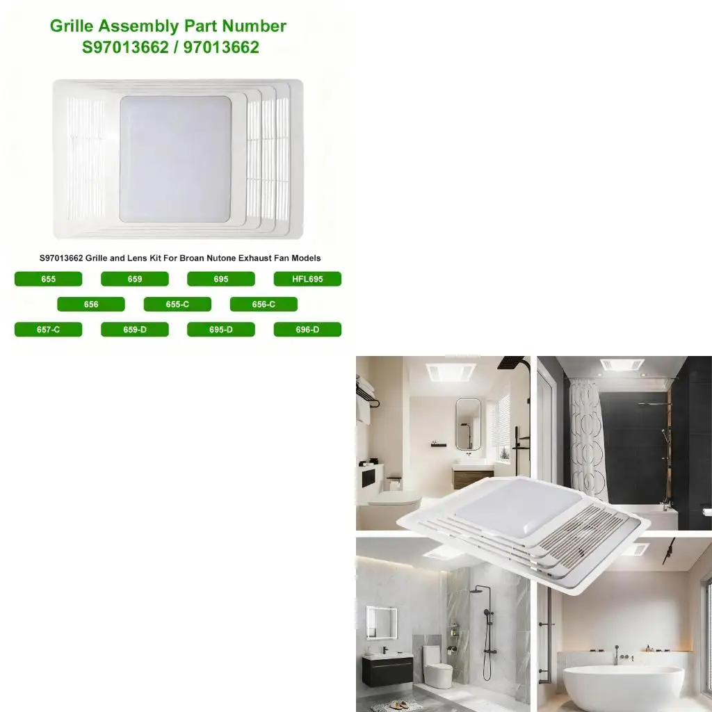 

Strong ABS Bathroom Ventilation Grille Cover S97013662 Replacement Part 405mm