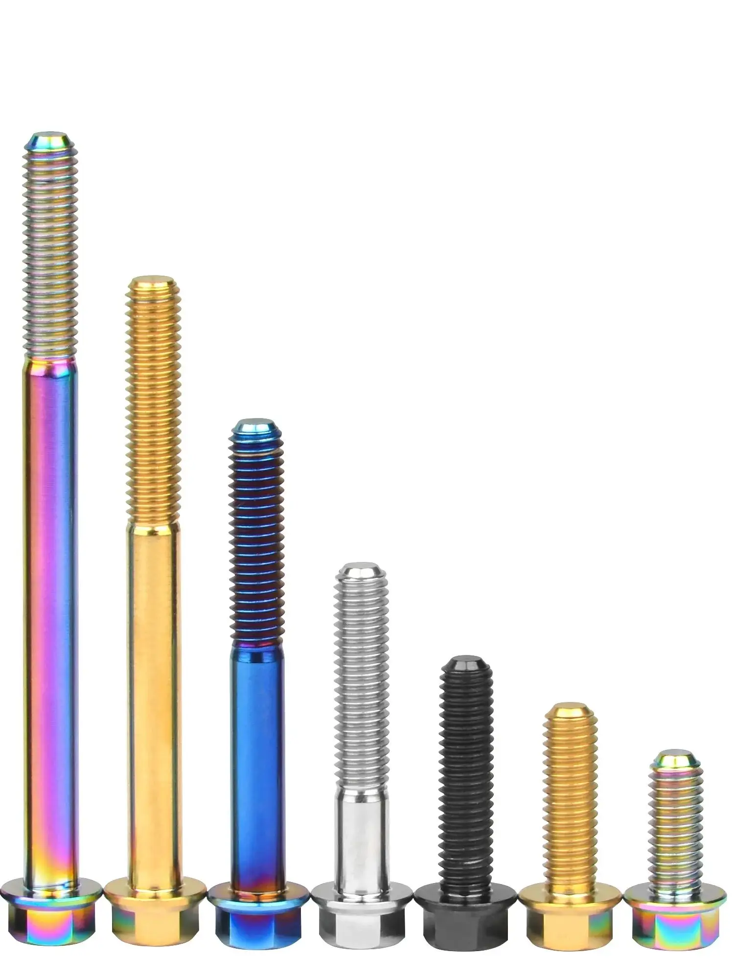 AliExpress WEIQIJIE Weiqijie Titanium Bolt M6/M8x10 15 20 25 30 35 40 45 50 55 60 70 75 80 90 100mm Hex Head Flange Screw for Bicycle And Motorcycle